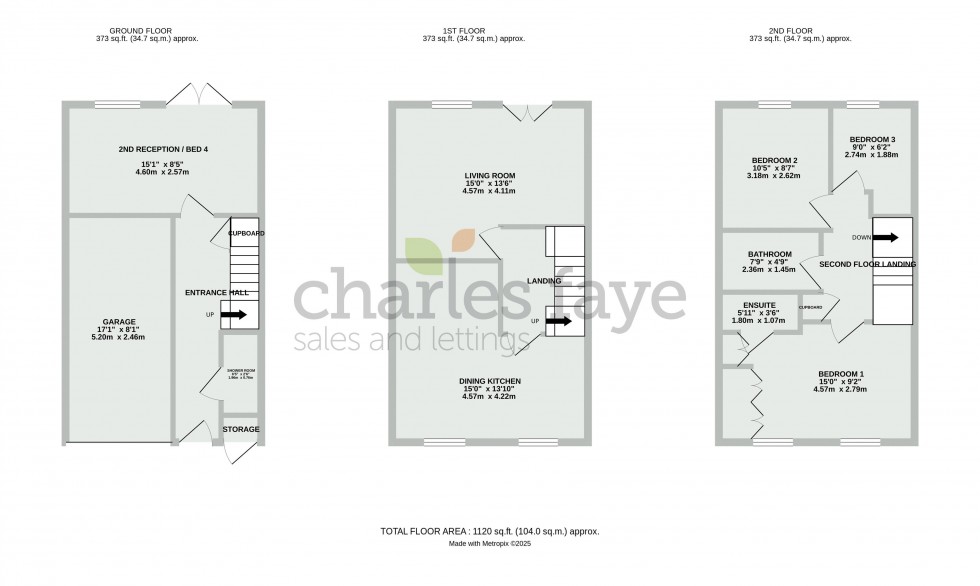 Floorplan for Saddle Back Close, Calne