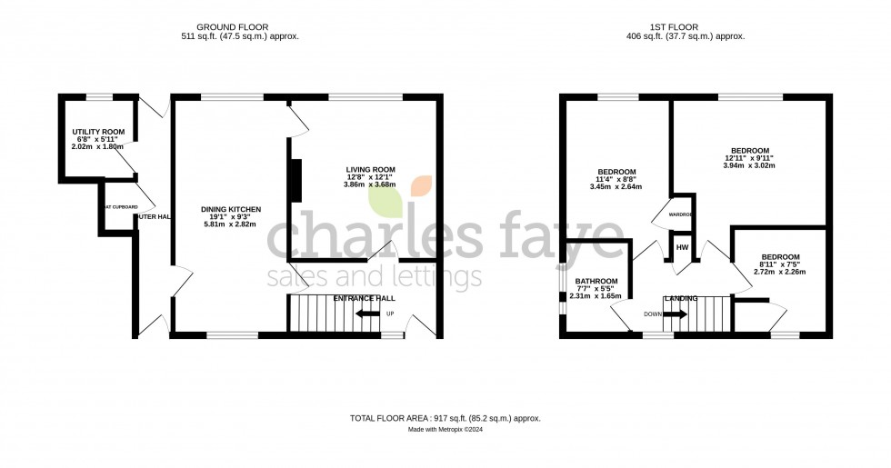 Floorplan for Pound Close, Lyneham