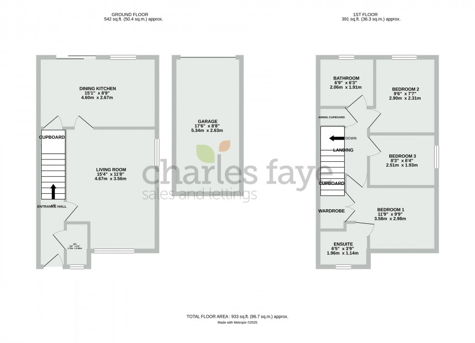 Floorplan for Honeysuckle Close, Calne