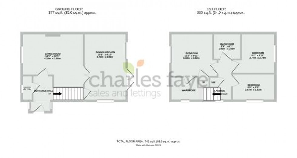 Floorplan for Isis Close, Calne