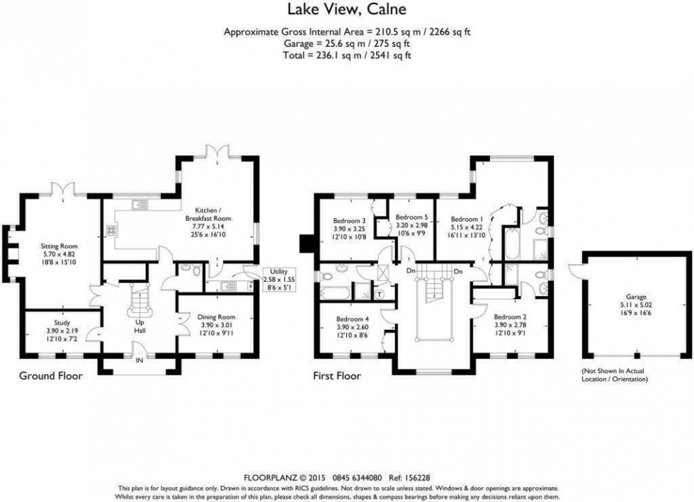 Floorplan for Lake View, Calne